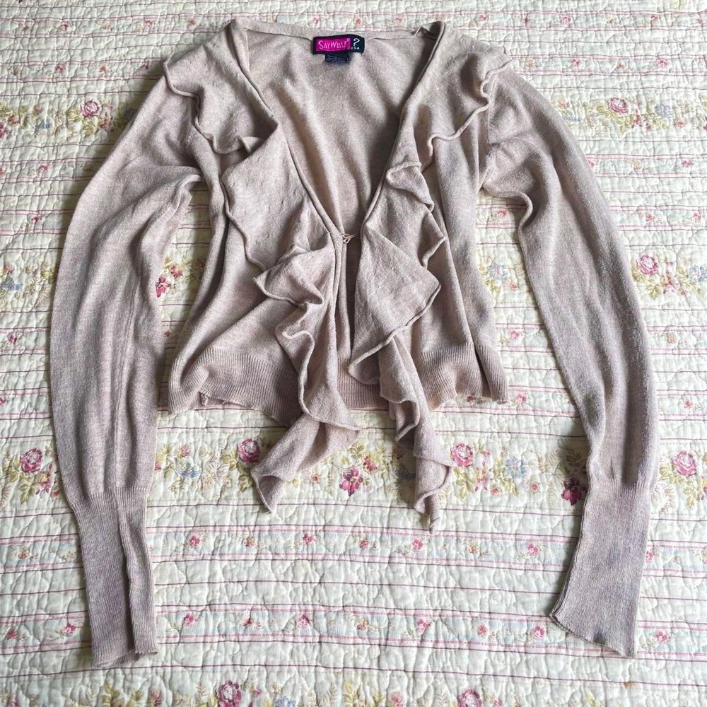 Y2K fairycore beige cardigan